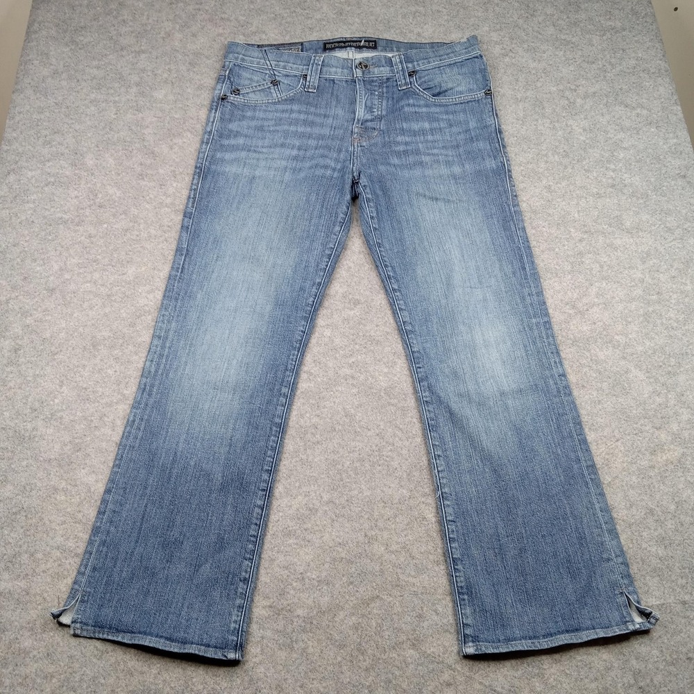Rock Republic Jeans Mens 34 Light Wash Bootcut Embellished Studded Pockets‎